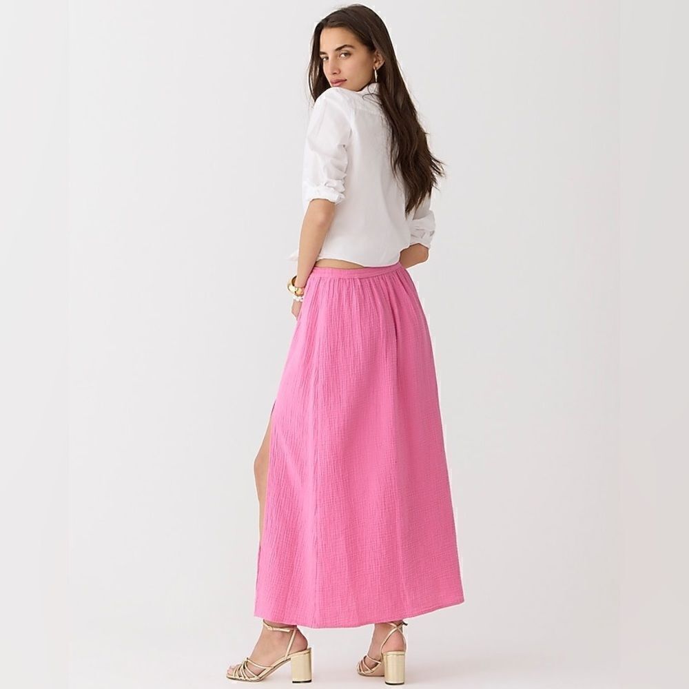J Crew Slide Slit Soft Gauze Maxi Skirt